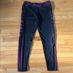 Black and Purple Leggings with Stretchy Fit